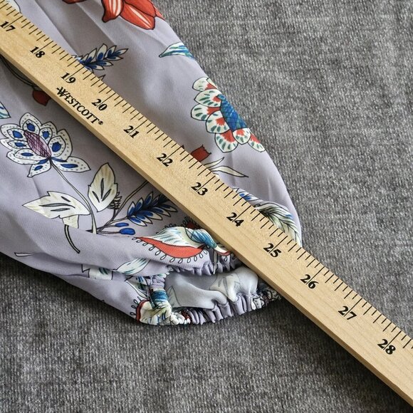 Parker ruffled detailing cold shoulder long sleeve floral blouse Size S - Picture 7 of 16